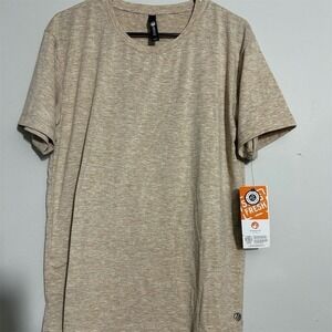 MPG Sport T-Shirt Mens XS Tan NEW Recycled  Polygiene Activewear Tee